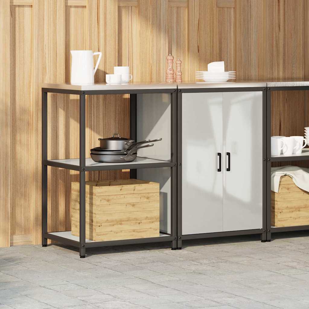 Ensemble de rangement cuisine 2 pcs Argent 120 x 50 x 92 cm