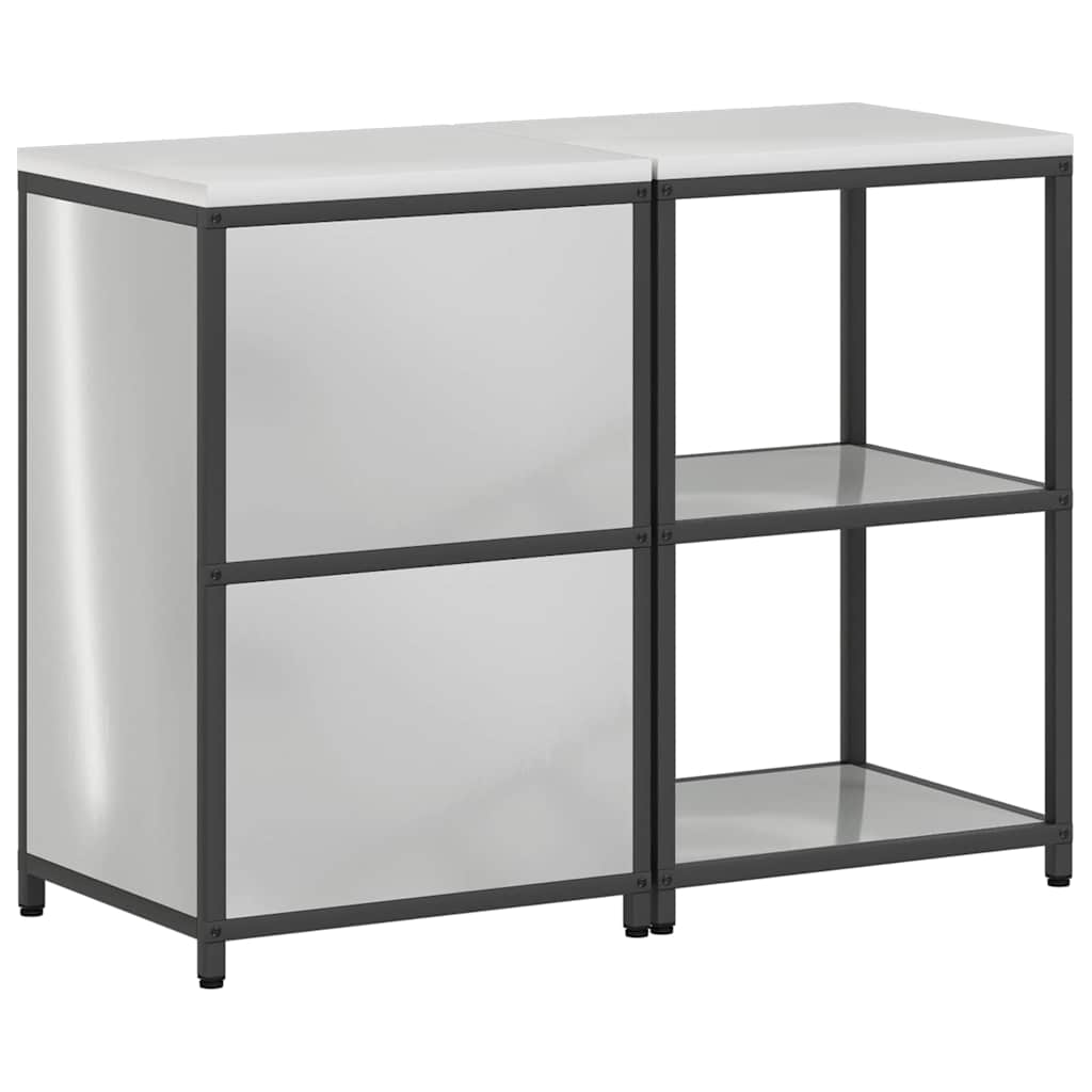 Ensemble de rangement cuisine 2 pcs Argent 120 x 50 x 92 cm
