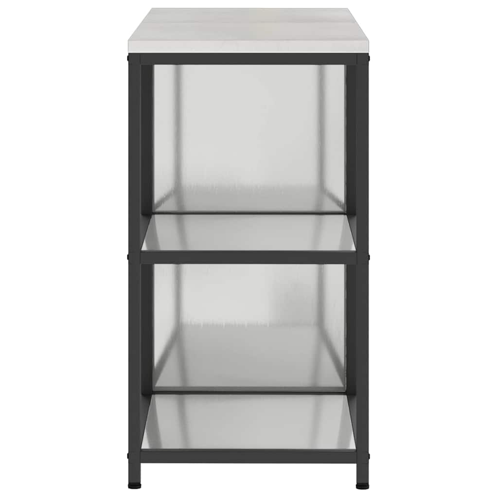 Ensemble de rangement cuisine 2 pcs Argent 120 x 50 x 92 cm