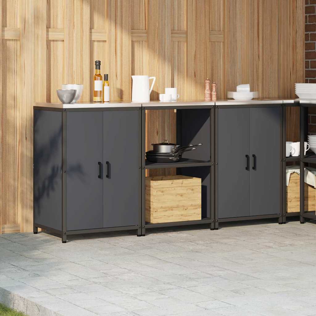 Ensemble de rangement cuisine 3 pcs Anthracite 180 x 50 x 92 cm