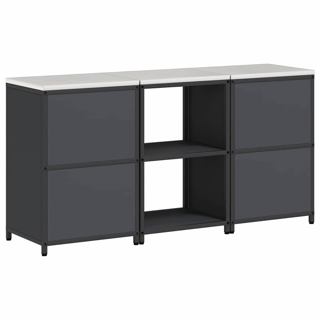 Ensemble de rangement cuisine 3 pcs Anthracite 180 x 50 x 92 cm