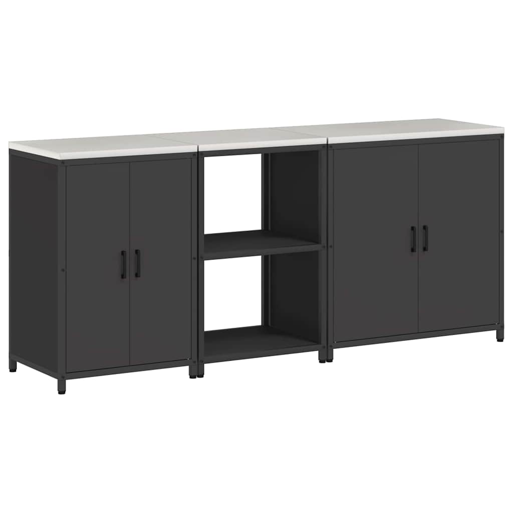 Ensemble de rangement cuisine Other 3 pcs Noir 210 x 50 x 92 cm
