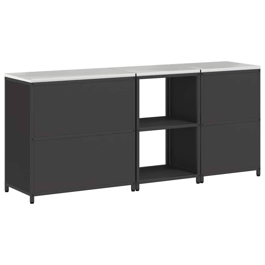 Ensemble de rangement cuisine Other 3 pcs Noir 210 x 50 x 92 cm