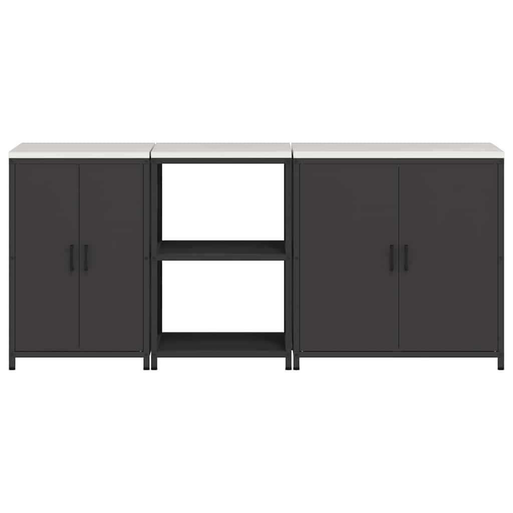 Ensemble de rangement cuisine Other 3 pcs Noir 210 x 50 x 92 cm