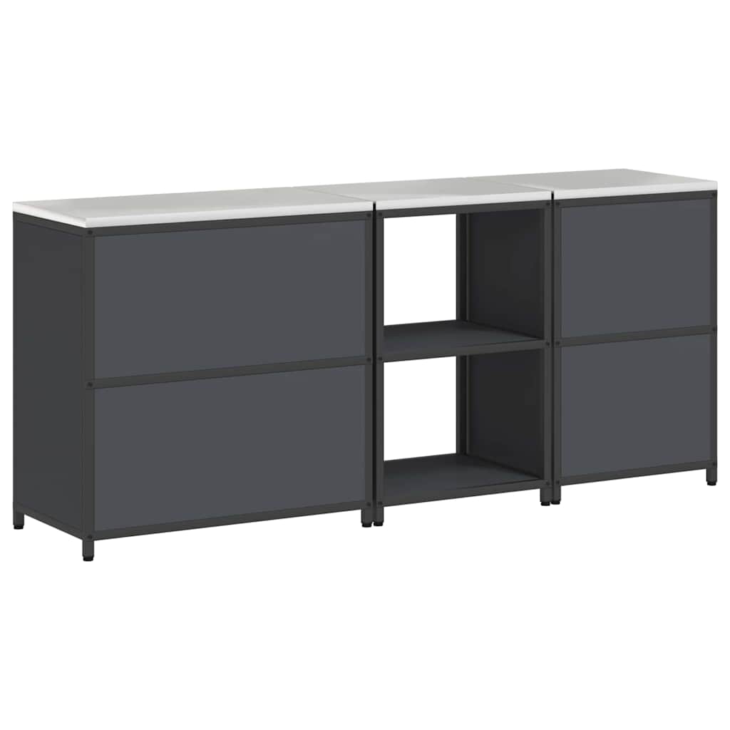 Ensemble de rangement cuisine 3 pcs Anthracite 210 x 50 x 92 cm