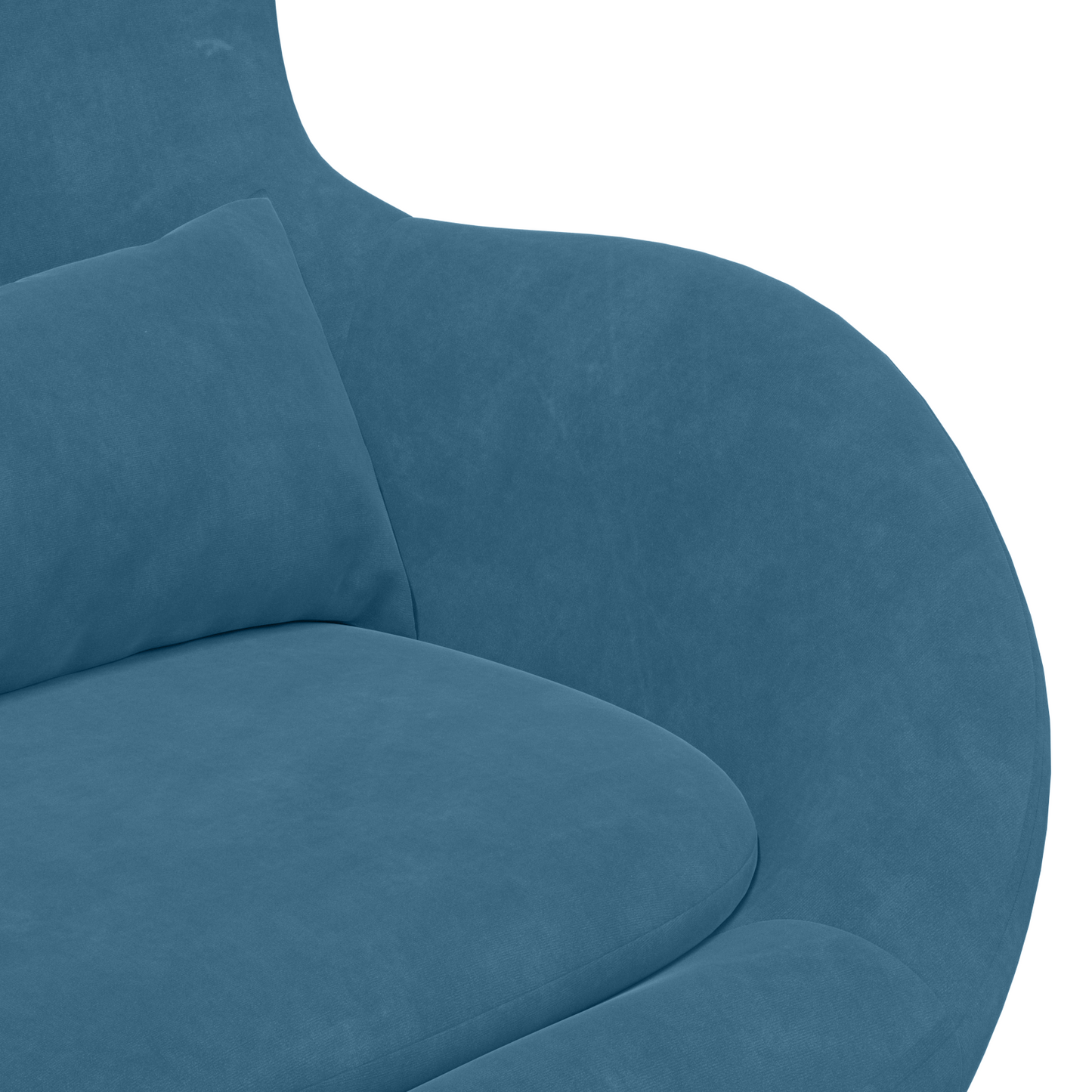 Fauteuil œuf Bleu Velours