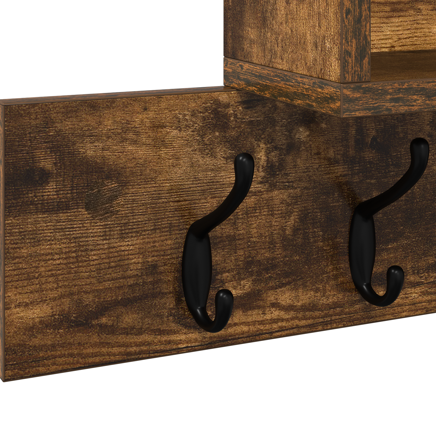 Porte-manteau mural avec étagère Chêne fumé 100 x 12 x 43,5 cm