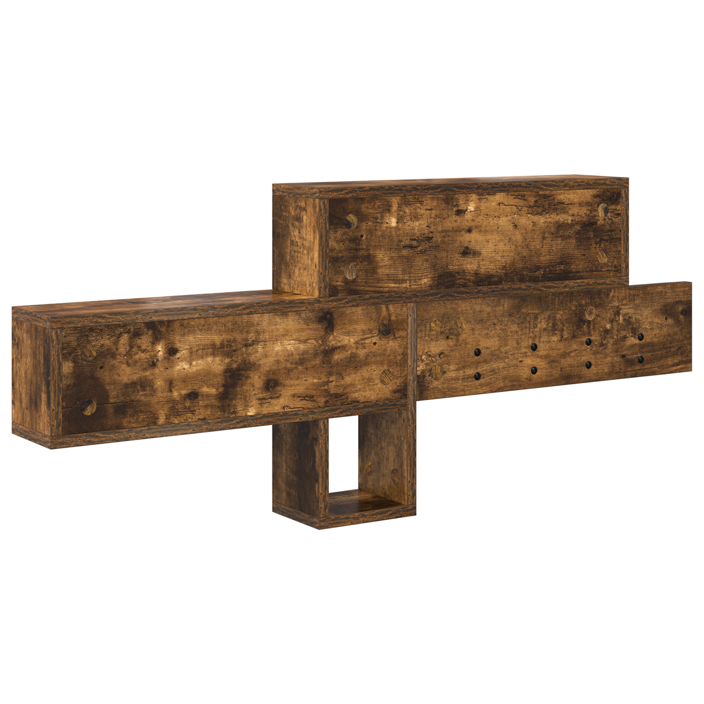 Porte-manteau mural avec étagère Chêne fumé 100 x 12 x 43,5 cm