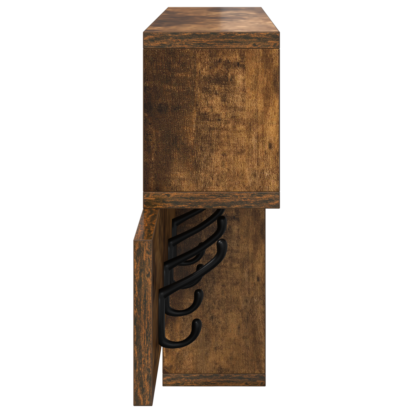 Porte-manteau mural avec étagère Chêne fumé 100 x 12 x 43,5 cm