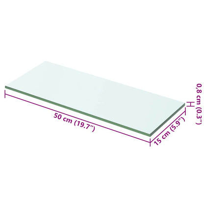 Panneau d’étagère Verre transparent 50 x 15 cm