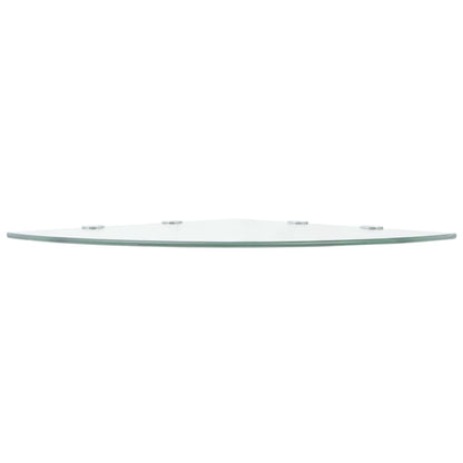 Étagère de coin et supports chromés Verre transparent 45x45 cm