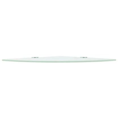 Étagère de coin avec supports chromés Verre Blanc 35 x 35 cm