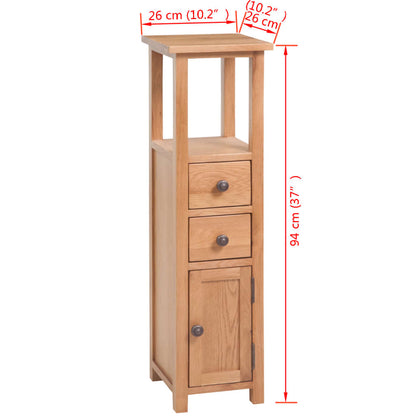 Étagère d’angle 26x26x94 cm Bois de chêne massif