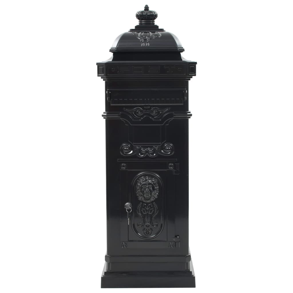 Boîte aux lettres à pilier Aluminium Vintage antirouille Noir