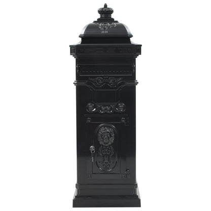 Boîte aux lettres à pilier Aluminium Vintage antirouille Noir