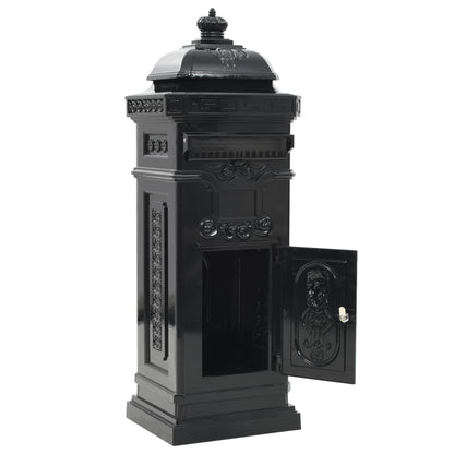 Boîte aux lettres à pilier Aluminium Vintage antirouille Noir