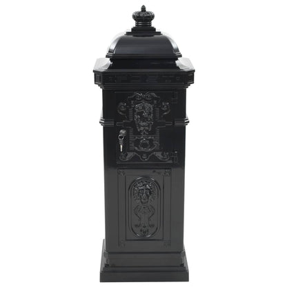 Boîte aux lettres à pilier Aluminium Vintage antirouille Noir