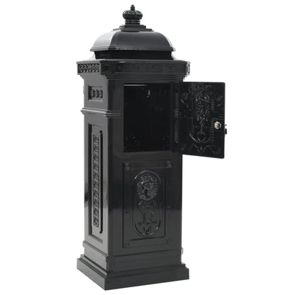 Boîte aux lettres à pilier Aluminium Vintage antirouille Noir