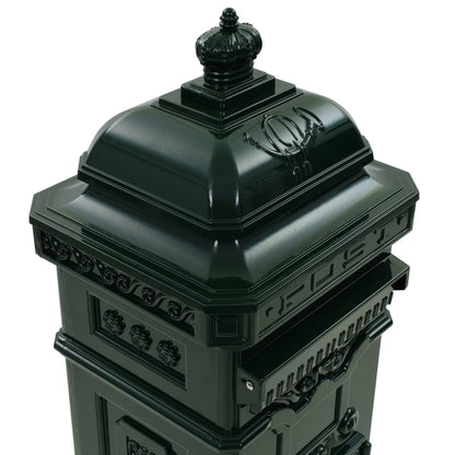 Boîte aux lettres à pilier Aluminium Vintage antirouille Vert