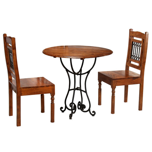 Ensemble de bistrot 3 pcs Bois d'acacia massif