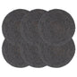 Napperons 6 pcs Gris foncé Plain 38 cm Rond Jute