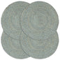 Napperons 4 pcs Vert olive Plain 38 cm Rond Jute