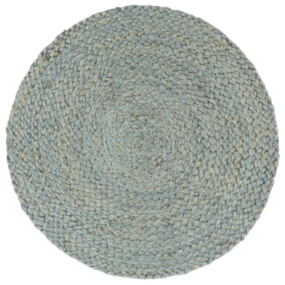 Napperons 4 pcs Vert olive Plain 38 cm Rond Jute