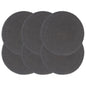 Napperons 6 pcs Gris foncé Plain 38 cm Rond Coton