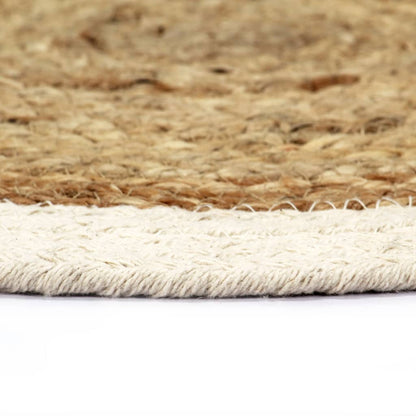 Napperons 6 pcs Naturel Plain 38 cm Rond Jute et coton