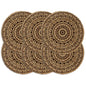 Napperons 6 pcs Marron foncé 38 cm Rond Jute