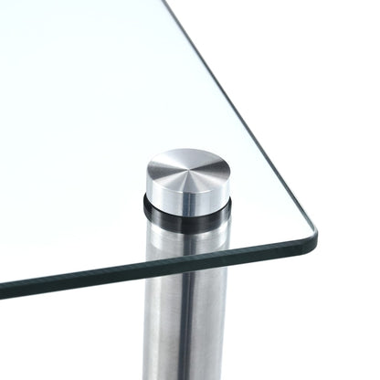 Étagère 4 niveaux Transparent 40x40x100 cm Verre trempé