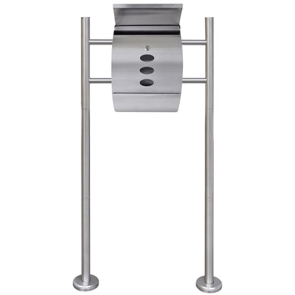 Boîte à lettre sur support en acier inoxydable