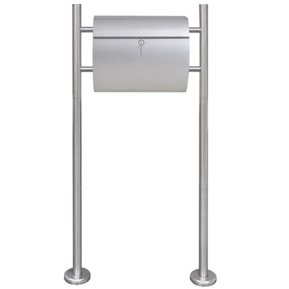 Boîte à lettre sur support en acier inoxydable