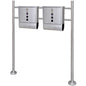 Double boîte à lettre sur support en acier inoxydable