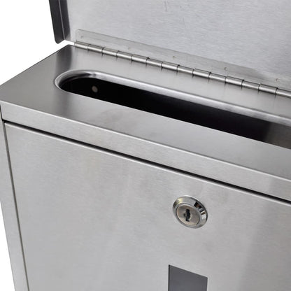 Double boîte à lettre sur support en acier inoxydable