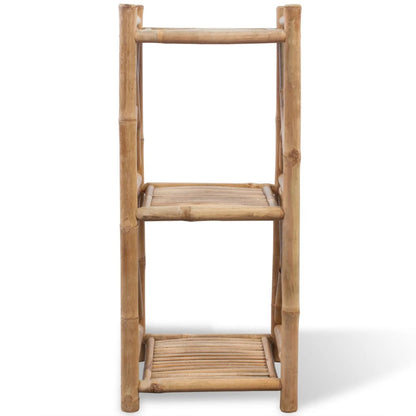 Étagère à 3 niveaux carré bambou
