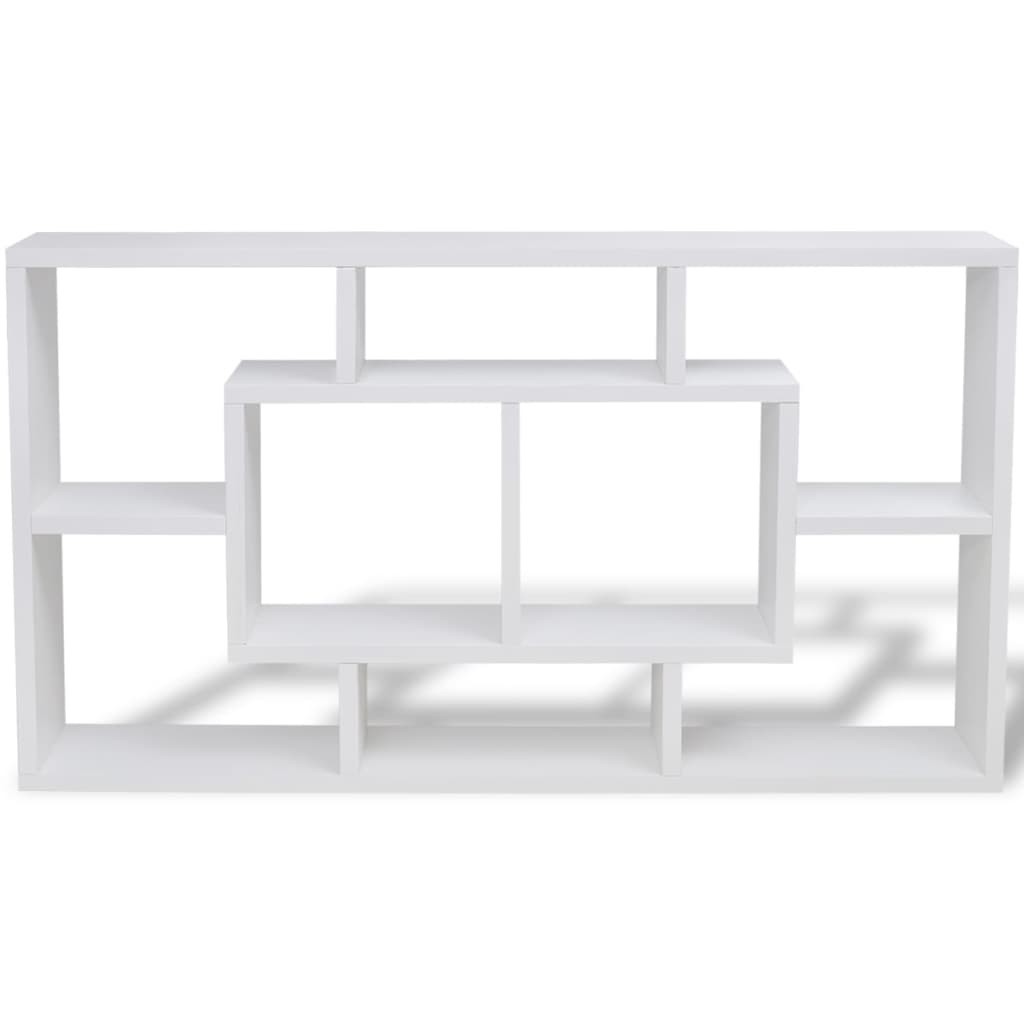 Étagère murale d'affichage 8 compartiments Blanc