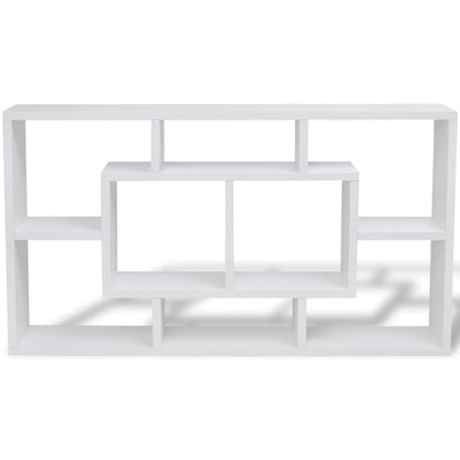 Étagère murale d'affichage 8 compartiments Blanc