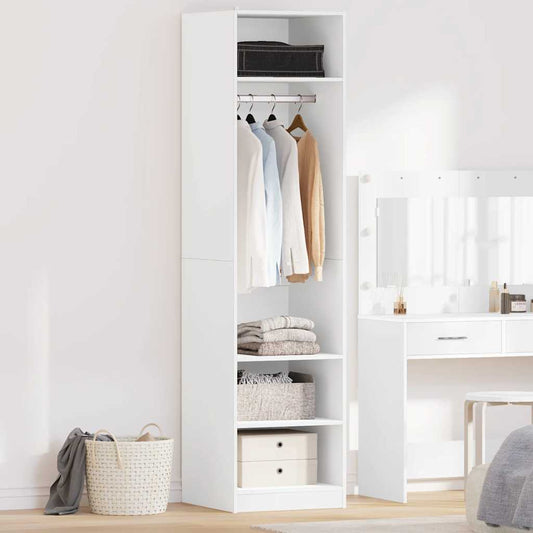Garde-robe Blanc 50x50x200 cm Bois d'ingénierie