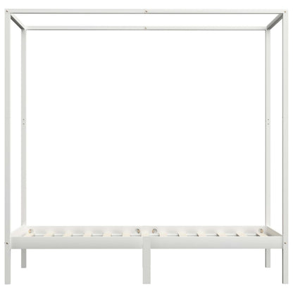 Cadre de lit à baldaquin sans matelas bois massif 90x200 cm