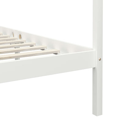Cadre de lit à baldaquin sans matelas bois massif 90x200 cm