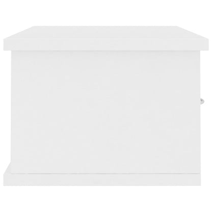 Étagère murale et tiroirs Blanc 60x26x18,5 cm Bois d'ingénierie