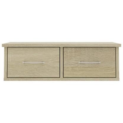 Étagère murale avec tiroirs Chêne sonoma Bois d'ingénierie