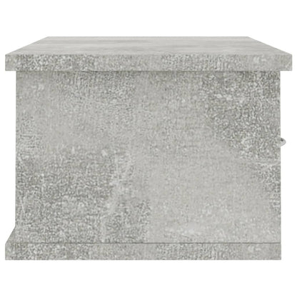 Étagère murale avec tiroirs Gris béton Bois d'ingénierie