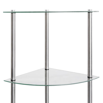 Étagère à 6 niveaux Transparent 30x30x160 cm Verre trempé