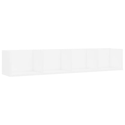 Étagère murale à CD Blanc 100x18x18 cm Bois d'ingénierie