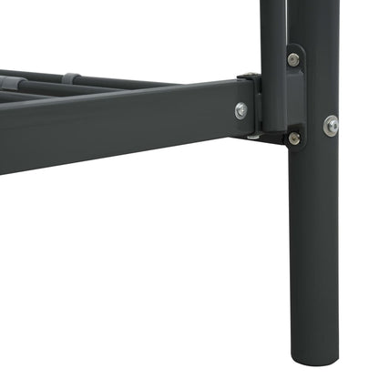 Lit superposé sans matelas noir métal 90x200 cm