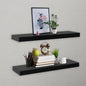 Étagères murales flottantes 2 pcs Noir 60x20x3,8 cm