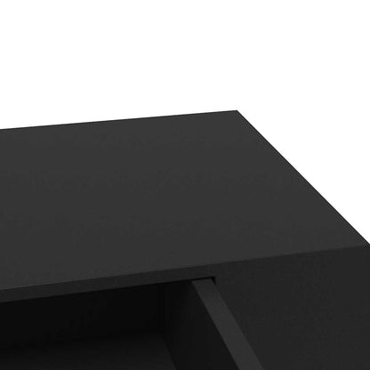 Étagère murale flottante avec tiroir Noir 48x25x8 cm