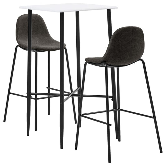 Ensemble de bar 3 pcs Tissu Gris foncé